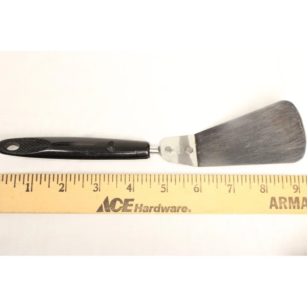 Ekco Spatula Chromium Plated USA Black Handle Vintage Kitchen Tool Retro